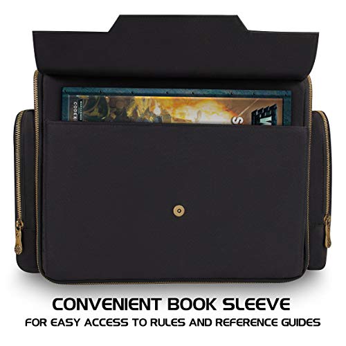 ENHANCE Portable Miniature Figure Storage & Carrying Case - 4 Foam Layers fits 108 Infantry Minis & Pick & Pluck for Large Figures - Book Sleeve & 2 Accessory Pockets for Measuring Tape, Dice & More - size: Large (108 Slots), style: Standard Base Minis