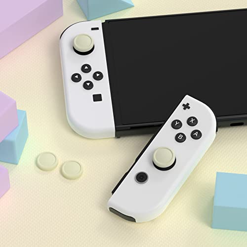eXtremeRate PlayVital Switch Joystick Caps, Switch Lite Thumbstick Caps, Silicone Analog Cover for OLED Joycon Thumb Grips - Antique Yellow - color: Antique Yellow