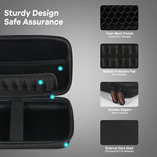 Shockproof Hard Shell Carrying Case, Large Capacity Storage Pouch Bag | Fits GPS, External Hard Drive, Power Bank, Charger, Cable, Travel Tech Organizer, Durable EVA Material - color: Z Black and Deep Purple