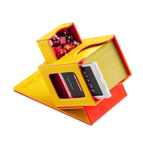 Mage Tech Card Deck Box for MTG Commander - Patented Design, Commander Display, Fits 100 Double-Sleeved Cards, 35pt Card Brick & Dice Tray - Rally - color: 8. Rally
