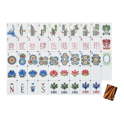 4 Layer Acrylic Mahjong Set 160 Tiles - American Travel Game with Clear Engraving Carrying Bag Multiple Colors(Stripes) - color: Stripes