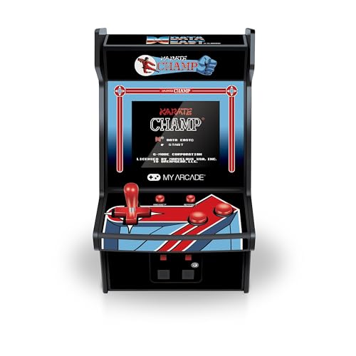 My Arcade Karate Champ Micro Player Arcade Machine: Fully Playable, 6.75 Inch Collectible, Color Display, Speaker, Volume Buttons, Headphone Jack - Electronic Games - style: Karate Champ