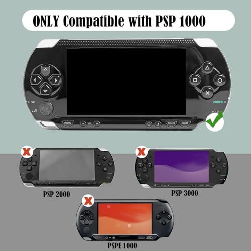 JDGPOKOO 5 in 1 Accessories Kit for PSP 1000, Carrying Case for PSP 1000, Protective Case Shell, 2 Set Screen Protectors and Charging&Date Cable, Compatible with PlayStation Portable 1000 ONLY - size: 5 in 1 psp 1000