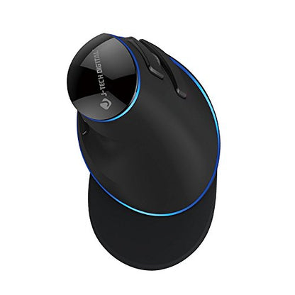 J-Tech Digital Wired Ergonomic Vertical USB Mouse with Adjustable Sensitivity (600/1000/1600 DPI), Scroll Endurance, Removable Palm Rest & Thumb Buttons [V628] - style: Wired