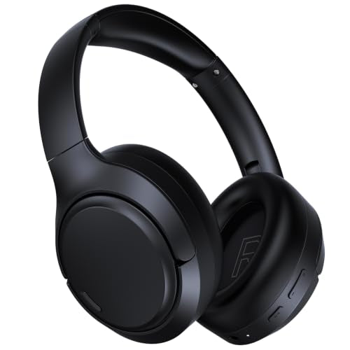 TAGRY Hybrid Active Noise Cancelling Bluetooth Over Ear Headphones Wireless, Hi-Res Audio, Memory Foam Earcup, ANC Headphone Dark Blue Black