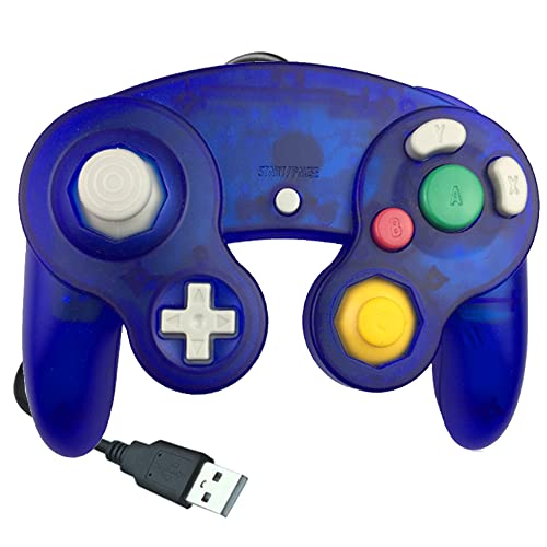 Reiso Classic NGC Wired USB Controller for Windows PC MAC (Clear Blue) - color: Clear Blue