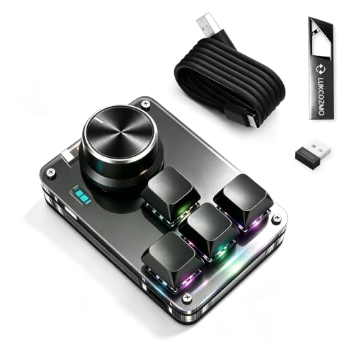 4-Key Mini Macro Pad Mechanical Gaming Keyboard BT RGB Wireless Type-C OSU - color: Upgraded Wireless model 2.4G receiver&RGB lights