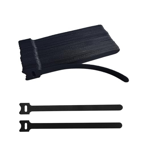 60 PCS 8 Inches Black Reusable Cable Ties,Multi-purpose Adjustable Cord Straps, Cable Organizer,Cord Wrap and Hook Loop Cords Management,Adjustable Cord Ties for Organizing Home, Office, Data Centers - size: 8inches-60PCS