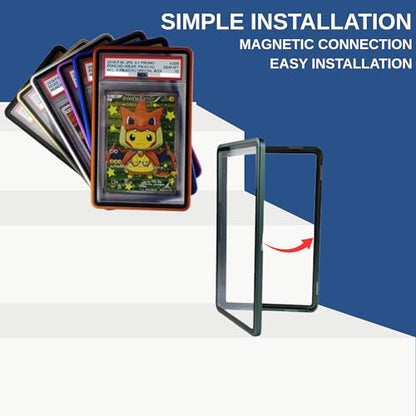 RedCap Magnetic Aluminum PSA Graded Card Holder 35PT Premium PSA Slab Protector Display Case with UV Resistant Glass Fits Standard PSA Graded Sports Trading Cards - Steel Moss - color: Steel Moss