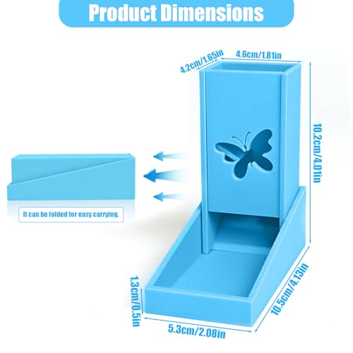 Foldable Mini Dice Tower for D&D, RPG & Tabletop Games Portable Dice Roller Design, Foldable Dice Storage Box Perfectly Fits Board Game Accessories and Gifts (style4) - style: style4