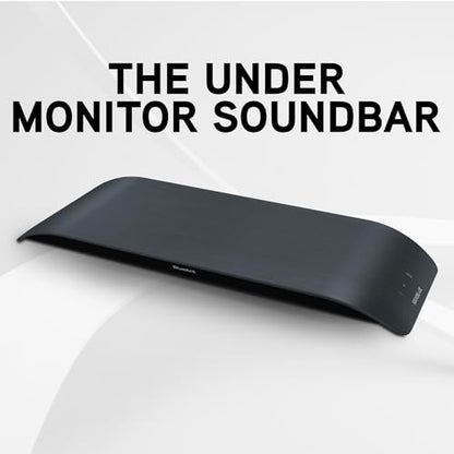 BlueAnt Soundblade Under-Monitor Soundbar, 120W 2.1 Channel Desktop Speaker with USB-C & Bluetooth 5.3 for PC, Mac, Gaming, Music and Streaming, Charcoal