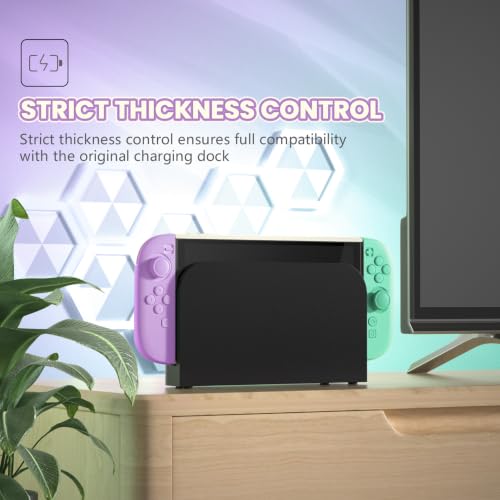 PlayVital Protective Case for Nintendo Switch 2 - Cute Dockable Hard Case Shell for Switch 2 with Thumb Grip & Sticker & Button Caps, Anti-Scratch & Shockproof Cover Skin - Soft Violet & Mint Green - color: Soft Violet & Mint Green