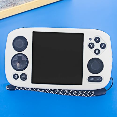 Protective Case for RG Cube Silicone Soft Skin Cover Sleeve with Lanyard for RG Cube Retro Handheld Game Console Anti-Drop Shockproof Shell Case Accessories (Light White) - color: Light White