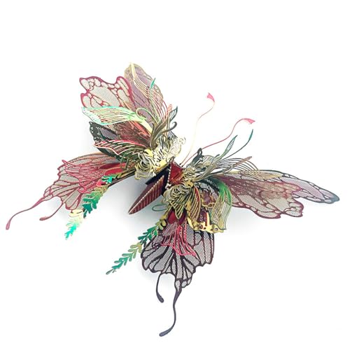 Butterfly 3D Metal Puzzle for Adults, Mechanical Butterfly Metal Model Building Kit, 50+PCS Steampunk Bionic QianYuDie Jigsaw Puzzles Animal, DIY Craft Kit Toy Gift -KIT - style: 50PCS+, KIT Version, Edition 6