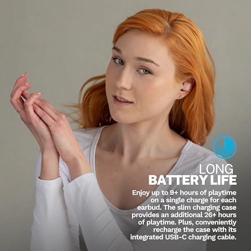JLab Go Air Pop+ Tones True Wireless Earbuds, in Ear Headphones, Bluetooth Earphones, 35H Playtime Ear Buds, Bluetooth Earbuds with Microphone, USB-C Charging Case, Dual Connect, EQ3 Sound, (474 C) - color: F-474 C, style: Tones+