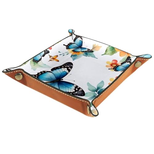 Butterflies and Floral Dice Tray Dice Rolling Tray Folding Dice Holder for Dice Games, Like RPG, DND and Other Table Games - color: Multi 17