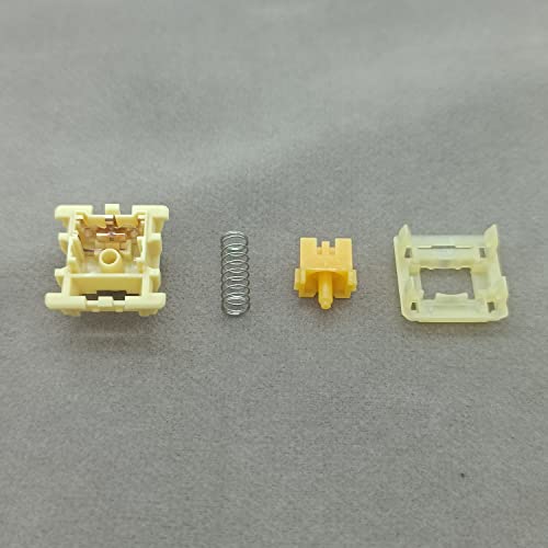 Tecsee Mechanical Keyboard Silent Shaft Switch Lubricated, Silent Tactile Low Profile Yellow Medium Switch for Tablet Notebook Desktop Computer Peripheral Keyboard(70PCS Tactile) - color: Tactile