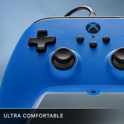 PowerA Symmetric Wired Controller for Xbox Series X|S - Blue, Officially licensed, Inline Thumbstick Layout, Windows 10/11 compatible, Dual Rumble Motors, Impulse Triggers, 3.5 mm Audio Jack - style: Blue Symmetric