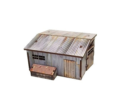 WW2 Normandy Large Tin Shed HDF Prepainted Terrain