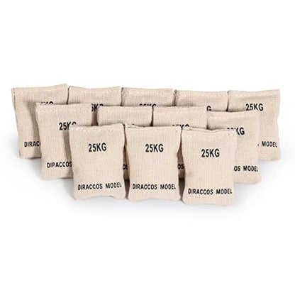 Handmade 1/16 Scale Sand Bags Set, 6pcs Sandbag Accessory for RC Tank Model Soldier Action Figure, 1:16 Military Sandbags for Trench Warfare Battle WWII WWI - size: 6pcs