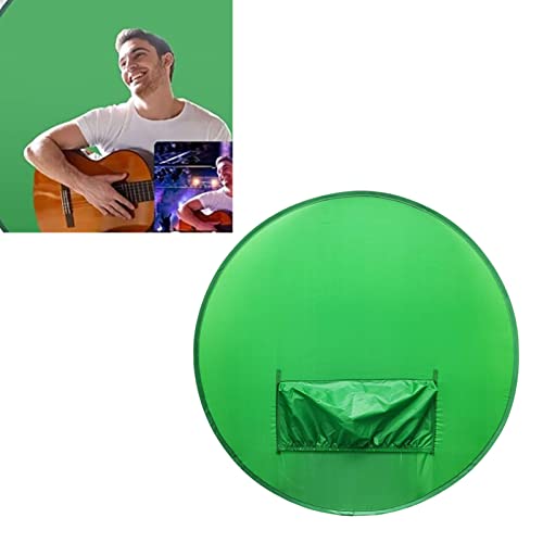 Portable Chair Green Screen Background, 142cm Popping Up Greenscreen Backdrop,Collapsible Chroma Key Kit with Chair Attachment Storage Case for Webcam Video Streaming Gaming Conferencing Webinars