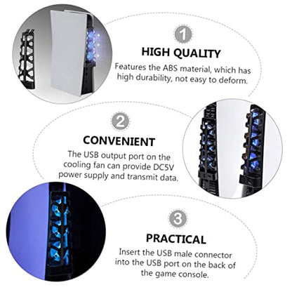 Air Cooler Fan for Console High-Speed Cooling Fan for Heat Dissipation USB Powered for Gaming Enthusiasts