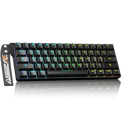 DAREU EK60 HE Rapid Trigger Gaming Keyboard Wired, 0.01mm RT Accuracy Adjustable, Hall Effect Magnetic Switch Hot Swappable, SOCD, 8000Hz Polling, RGB Backlit, 60% Compact Design for Laptop/PC - color: Black