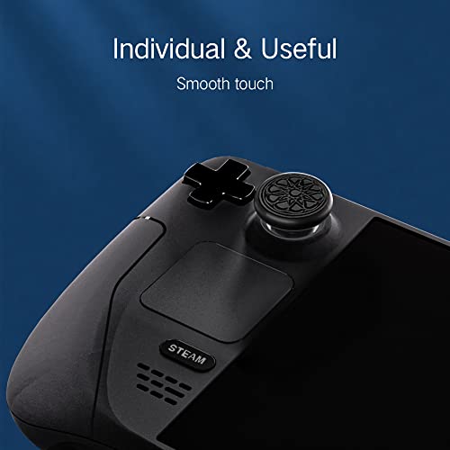 PERFECTSIGHT Thumb Grip Caps for Switch 2 2025/ Steam Deck PS5/PS4/Xbox One/360/NS Pro Controller, Anti-Slip Thumbsticks Joystick Caps Analog Stick Button Cover with Joystick Protectors, Geometry - color: Black Geometry