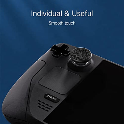 PERFECTSIGHT Thumb Grip Caps for Switch 2 2025/ Steam Deck PS5/PS4/Xbox One/360/NS Pro Controller, Anti-Slip Thumbsticks Joystick Caps Analog Stick Button Cover with Joystick Protectors, Geometry - color: Black Geometry
