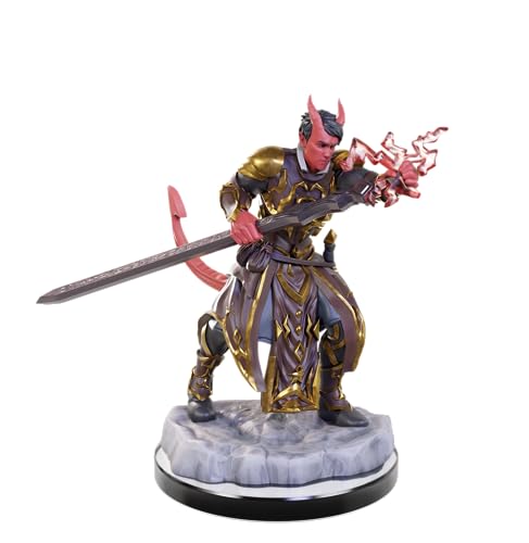 WizKids D&D Nolzur's Marvelous Miniatures: Tiefling Warlocks Dungeons and Dragons Unpainted Miniatures - style: Tiefling Warlocks