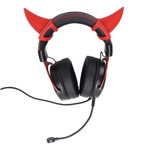 Asixxsix Wired Gaming Headset, Noise Cancelling Over Ear Headphones with Mic, RGB Luminous and 7.22ft Cable, Comfortable Wear Wired Headphones for Home Office (Black Red) - color: Black Red