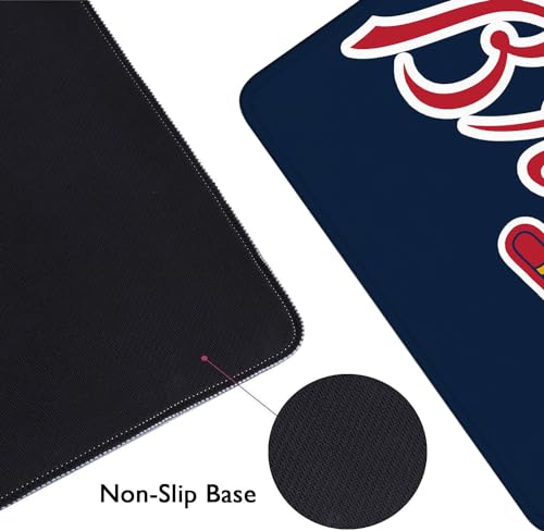 Baseball Mouse Pad Extended Large Gaming Desk Pad 31.5 x 11.8 Inch, XL Mousepad Topographic Mouse Pad with Anti-Slip Rubber Base for Atlanta Home Office - color: M-atlanta