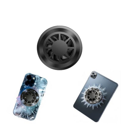 Magnetic Phone Cooler,for iPhone 16/17 Pro Max, iPad, Android – All Aluminum Body, Semiconductor Cooling Fan, 2-Speed Control，for Mobile Games and Live Streaming (L08)