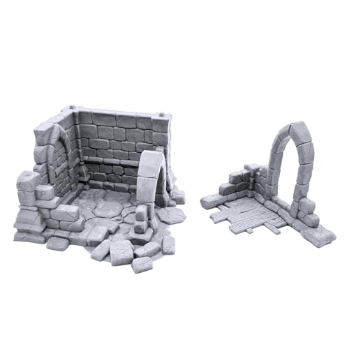 EnderToys Ruined Church - Ruined Tower by Makers Anvil, 3D Printed Tabletop RPG Scenery and Wargame Terrain 28mm Miniatures