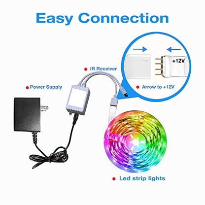 hyrion 100 ft Bluetooth LED Strip Lights,Music Sync Color Changing Lights Strip,5050 RGB Tape Lighting with Remote,Smart Phone App Control for Bedroom,Bar,Room DIY (APP+Remote) | Music Sync Color Changing Lights Strip, 5050 RGB Tape Lighting with Remote,