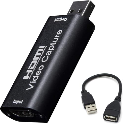 BlueAVS 4K HDMI to USB Capture Card, 1080P@60Hz, Live Streaming & Recording | Plug and Play HDMI Capture for DSLR, Camcorder and Action Cam, Ideal for OBS, Zoom, Live Streaming and Video Calls - color: Black
