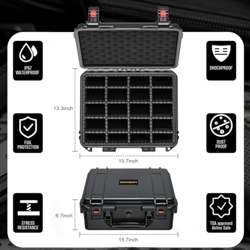 Graded Card Case Storage Box: Trading Card Storage with 12 Dividers - Baseball & Sports Card Case for Collectors & Home Storage Shipping Trade Shows - Fits PSA, BGS, SGC, Toploaders & Magnetic Holders