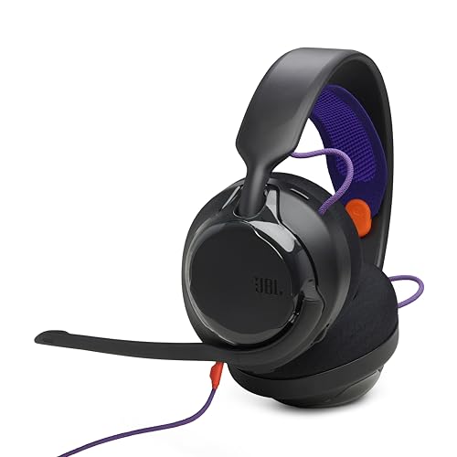 JBL Quantum 250 Wired Gaming Headset Spatial Sound Mic - Black | Plug And Play 3.5mm Connection For PC, Xbox, PlayStation, Switch, With Detachable Boom Arm And Lightweight Over Ear Comfort - color: Black