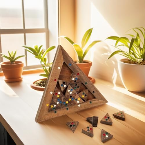 Color Match Triangle Wooden Puzzle Brain Teaser - style: Triangle Color Match