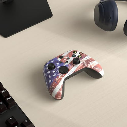 Hand Crafted Custom Controller Compatible with Xbox Series X/S & Xbox One (U.S Flag) - color: U.S Flag
