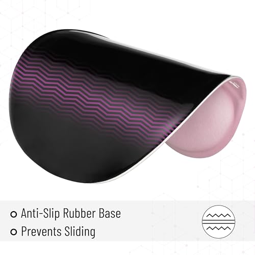 Mr. Pen- Ergonomic Mouse Pad with Wrist Rest | Blush Pink Breathable Fabric with Memory Foam Cushion, Non-Slip Rubber Base, Gel Mouse Pad with Wrist Support - color: Blush Pink