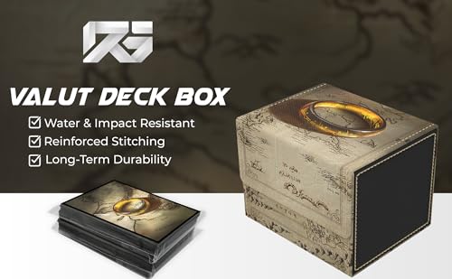 (The Ring) 100% Hand-Drawn TCG/MTG 100+ Card Vault Deck Box - style: The Ring