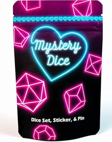 1985 Games Mystery Sweetheart Love Dice, Set of 7 Polyhedral Dice, Wide Range of Patterns, RPG Dice, Table Games (Sweetheart Pack of 6) - color: Sweetheart Mystery Dice, size: Pack of 6