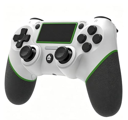 LZXWAWA Controller Compatible with PS4 Console,Wireless Controller for Ps4 Controller/Pro/Slim/PC Windows,with Built-in Speaker/Touchpad/Six-axis Motion Control/Vibration/Charging Cable,White - color: White Green