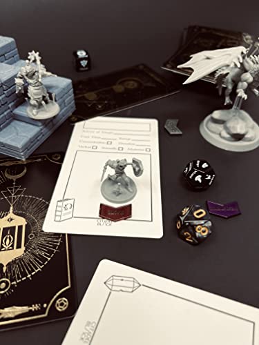 Citadel Black Tabletop RPG Accessory Card Set of 50 Cards – D&D, Gold Foil - Spell Slot Tracker, Item, Spell, Blank Note Cards, for Dungeons and Dragons 5th Edition & Other Tabletop Games
