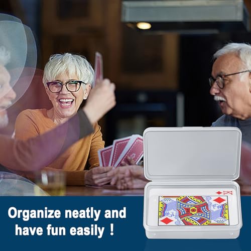 Blank Card Case, 6 Pack Clear Plastic Card Deck Box, Snaps Closed | Storage Box for Base Ball Trading Cards, Business Cards & More - color: 6 PCS Clear