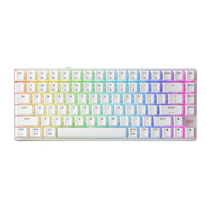 K33 Compact Wireless, 75% Mem-chanical Gaming Keyboard, Multi Device, Bluetooth, 2.4 GHz & Wired Mode, RGB-Lighting, IP54 Dust & Splash-Resistant (White) - color: White
