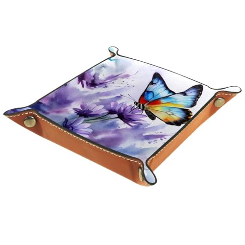 Butterfly Lavender Dice Tray Dice Rolling Tray Folding Dice Holder for Dice Games, Like RPG, DND and Other Table Games - color: Multi 15