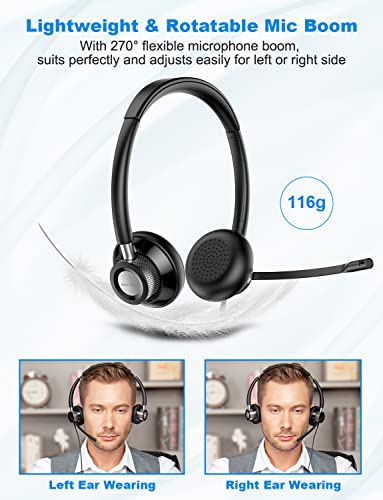 New Bee USB Headset with Microphone RGB Headphone Stand