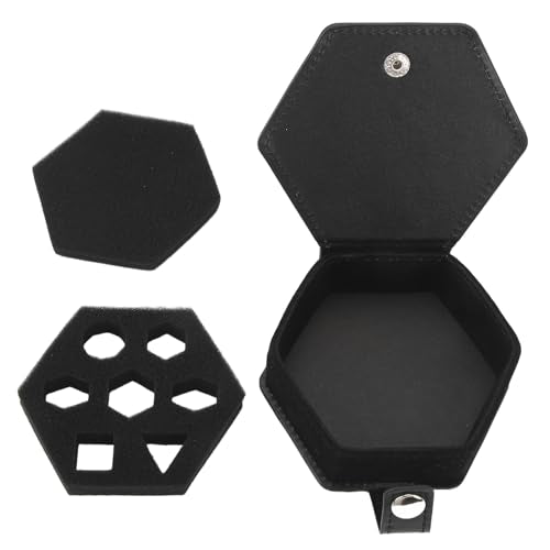 Portable PU Leather Dice Tray with Removable Slotted Insert Sponge Lined Dice Box Storage Holder Compatible with Board Game Accessories